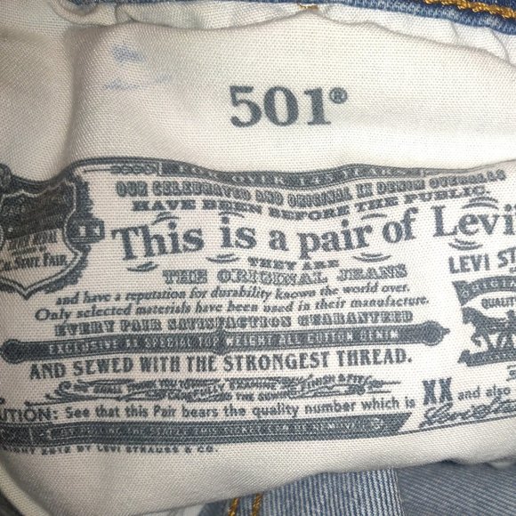 501 Levi Strauss Distressed Stretch Jeans Size 30 x 26 - Picture 2 of 5